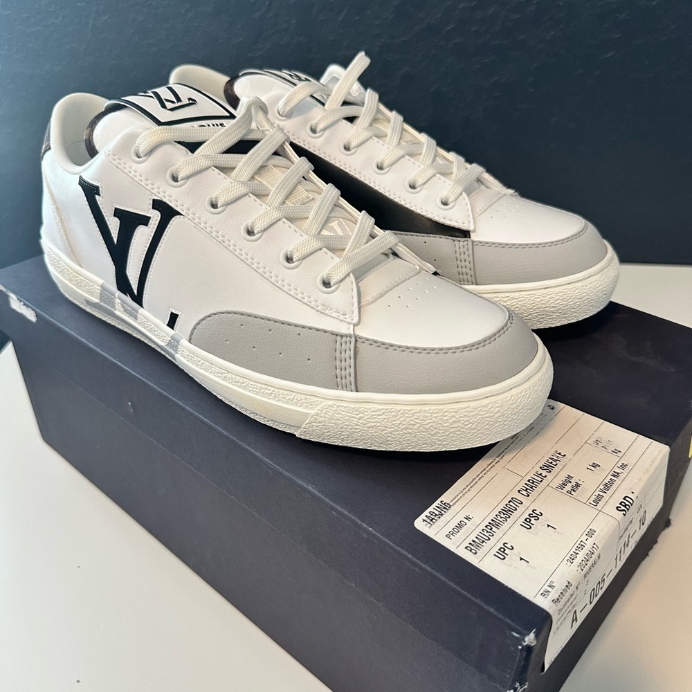 Louis Vuitton White and Brown Charlie Sneakers